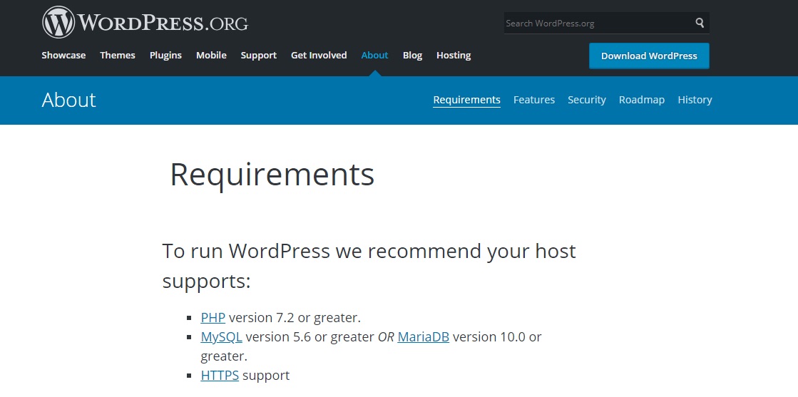 wordpress-requirements